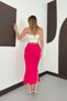 Norawess Women's Slim Fit Soft Flexible Fabric Wide Ribbed Elegant Skirt - 7