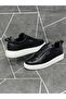 Black Genuine Leather Elastic Eva Sole Sneaker Shoes - 4