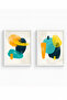 White Wooden Framed 2 Piece Set Painting Huhu92