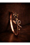 Women's Flower Motif Copper Bracelet Authentic Patterned Adjustable Elegant Stylish Design Bracelet - 5