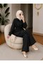 Women's Stone Detailed Sleeveless Loose Linen Shirt and Waist-Tie Pants Stylish Two-Piece Set - 2