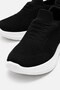 Simple Lace Patterned Knitwear Women's Shoes Black White - 5