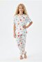 Summer Short Sleeve Heart Patterned Girls' Pajama Set - 2