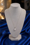 Victoria Oval Stone Steel Necklace (Silver Color) - 2