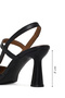 Women's Black Open-Back Heeled Leather Shoes 26Pfd130118 - 4