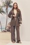 Linen Suit with Belted Trousers 46503