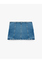 Cotton Mini Denim Skirt with Slit Detail - 5