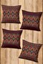 Digital Printed Soft Textured 4-Piece Throw Pillow Cover Set Krl0100 - 2