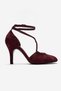 Eliza Burgundy Suede Women's Heeled Shoes - 4
