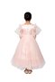 - Puff Sleeve Formal Dress with Glitter Bow - Multicolor - 4Y to 13Y - 3