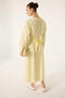 Pleated Linen Textured Dress - 5