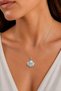 316L Steel Chain Silver Color Zircon Stone Pearl Detail Oyster Necklace - 2