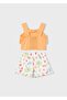 Girl's Strappy Shorts Set Orange - 3