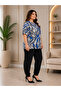 Plus Size Floral Patterned Oversize Women's T-Shirt |   Comfortable Fit Casual Stylish Blouse - 2