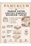 Cotton Satin Striped Elastic Sheet Double Duvet Cover Set - 4