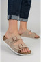 Unisex Women's and Men's Full Anatomical Comfort Sole Model Arizona Double-Strapped Buckle Comfortable Daily Slippers - 5