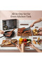 Kitchen Knife Set 6-Piece, Professional Chef Knife Set with Non-Stick Black Coating, Ergonomic Handles, Cleaver, Slicing, Utility Knives, Scissors & Peeler for Home Cooking and Daily Food Prep - 5