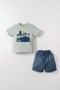 Baby Boy 1-4 Years Elastic Waist Canvas Shorts Indigo - 2