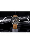 Watches for Men Luxury Quartz Water Resistant Watch Men's Chronograph Genuine Leather Strap 5120 Brown - 5