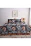 Double Floral Patterned Multi-Purpose Bedspread 200*220 & Pique + 2 Pillowcases