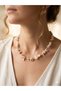 Natural Stone Original White Coral Broken Cut Closures Steel Women's Stylish Necklace - 3
