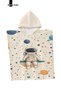 Hooded Printed Colorful Children's Baby Sea Poncho Beach Towel