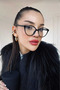Black Frame Transparent Glass Blue Light Protection Glasses Unisex - 2
