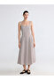Nevavm U-Neck Plaid Waist-Sitting Dress with a Difference