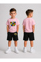 Children's T-Shirt and Shorts Set Printed Summer Cotton Comfortable Fit Boys' Sports Combination