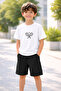 Boy's Shorts Set Printed Cotton Summer Comfortable Fit Sports Combination