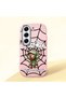 Tecno Camon 40 Compatible Case Camera Protector Pink Silicone Couple Phone Case Spider Pattern