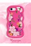 iPhone 6S Plus Compatible Case Camera Protector Red Silicone Couple Phone Case Floral Pattern - 2