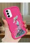 Samsung Galaxy M23 Compatible Case Camera Protector Red Silicone Couple Phone Case Girl Pattern