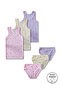 100% Cotton Girls' 6-Piece Undershirt and Panties 3-Piece Set / Ages 2-12