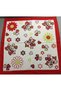 Red Flower Bow Heart Pattern Cotton Fabric Bandana Kerchief Neck Collar Scarf Children's Hair Band Accessory - 3
