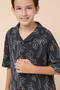 Embroidered Shirt with Revere Collar and Short Sleeves - 6