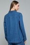 Washed Denim Shirt with Classic Collar and Long Sleeves - 6