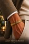 Luxury Men's Yellow Gold Steel Bracelet - Watch Chain Design