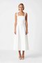 Women's Square Neck Thick Strap A-Line Midi Satin Woven Cocktail Evening Dress Casual Comfortable Modern - 4