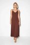 Women's Maxi Strappy V-Neck Unlined Aerobin Knitted Side Zipper Long Dress L Size Daily Casual - 3