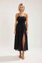 Women's Sleeveless Pool Neck Maxi Beach Dress %100 Cotton Woven Backless Skater Cut Casual - 4