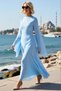 Women's Hijab Maxi Dress Spanish Sleeves High Neck Chiffon Lined Elegant Evening Gown Casual Comfortable - 2