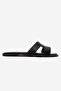 Biora Black Genuine Leather Women's Slippers - 4