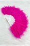 Large Size Fuchsia Feathered Bridal Fan, Wedding Henna Bridesmaid Bride Circumcision Gift, 1 Piece 30X50Cm - 2