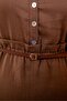 Women's Plus Size Buttoned Belt Detailed Dress - 8