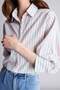 100% Cotton Regular Fit Striped Long Sleeve Pink Shirt H7942Ax26Sm - 4
