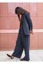 Black Color Modal Oversize Blazer Jacket - 4