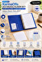 A5 Blue 4-Ring Folder Set 25 Pieces 230 Gr Cardboard Paper + 25 Pockets Domestic Production