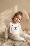 Lumi 3-Pack Soft Textured Baby Bib Set with Animal Figures - 100% Cotton and Liquid Absorbent 0- - 7