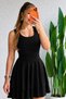 New Season Women's Strappy Round Neck Ruffled Short Sandy Dress